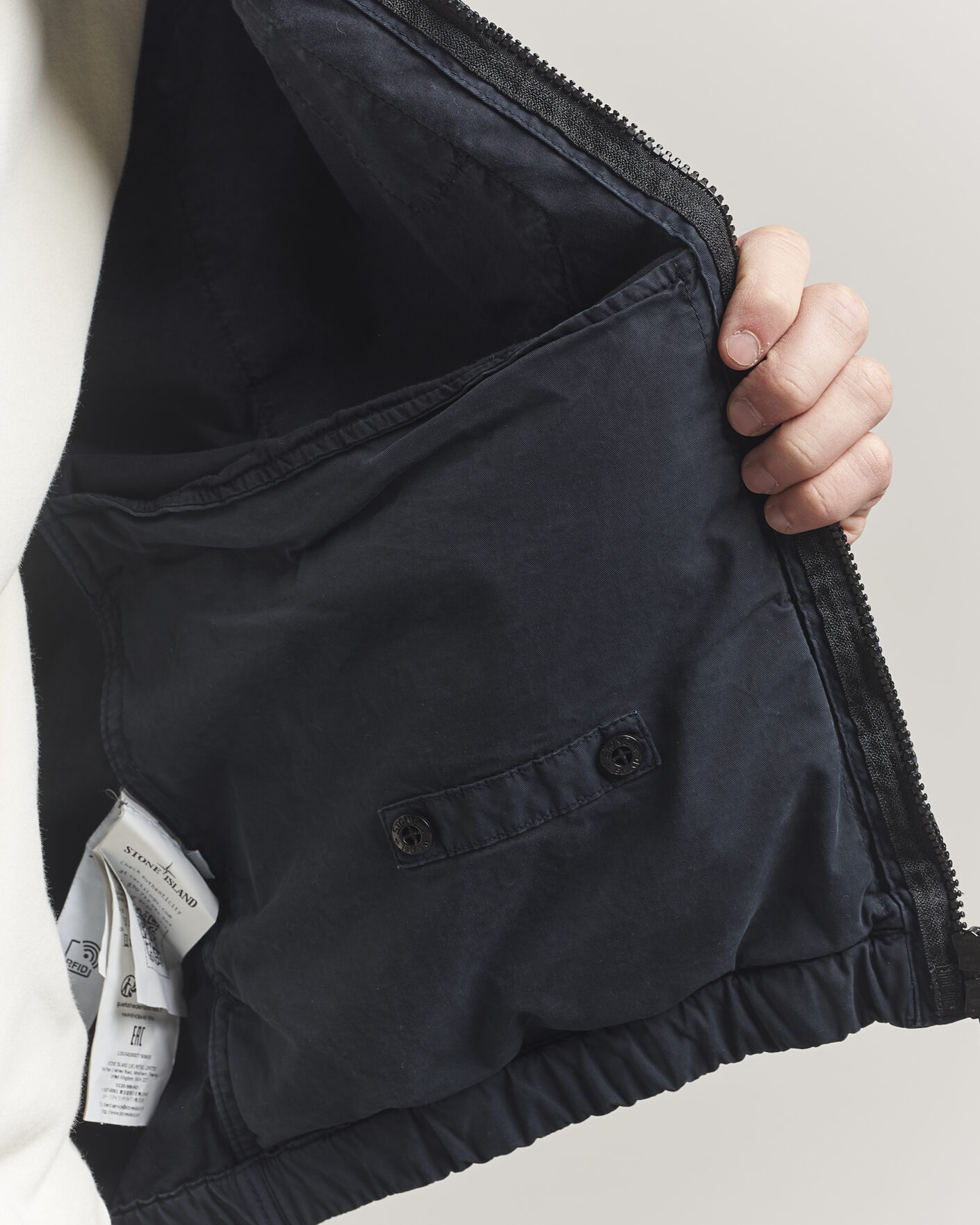 Herre | Jakker | Stone Island | Stretch Cotton Twill Hood Jacket Navy