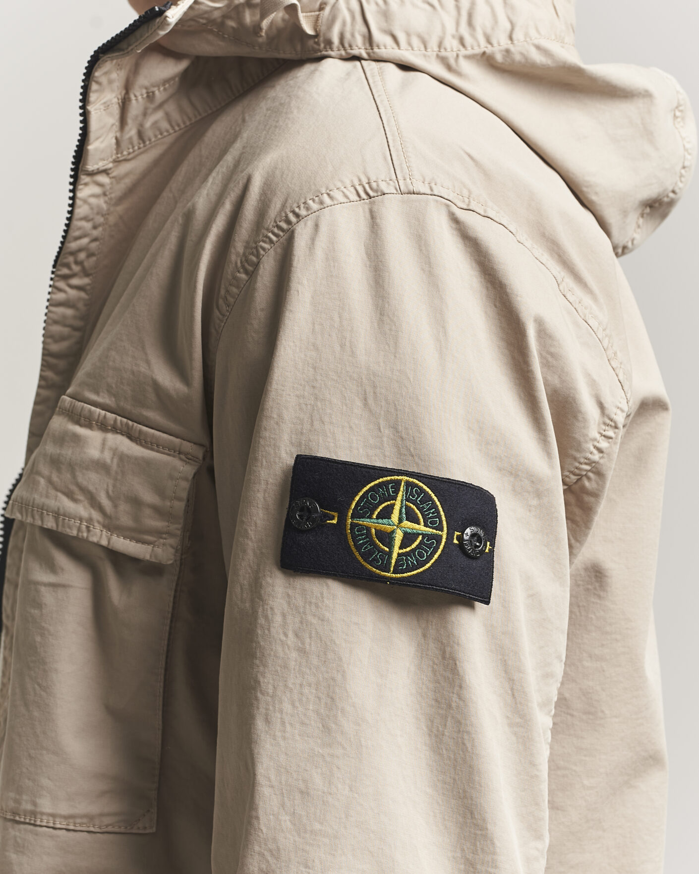 Herre | Jakker | Stone Island | Stretch Cotton Twill Hood Jacket Desert
