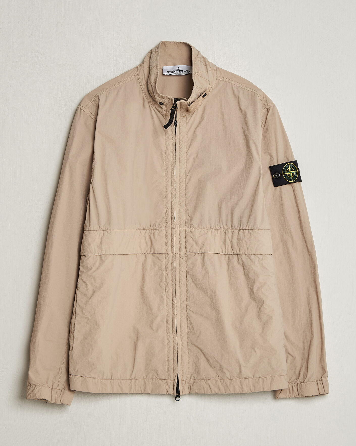 Stone Island Nylon Smerigliato-TC Stand Collar Jacket Desert hos