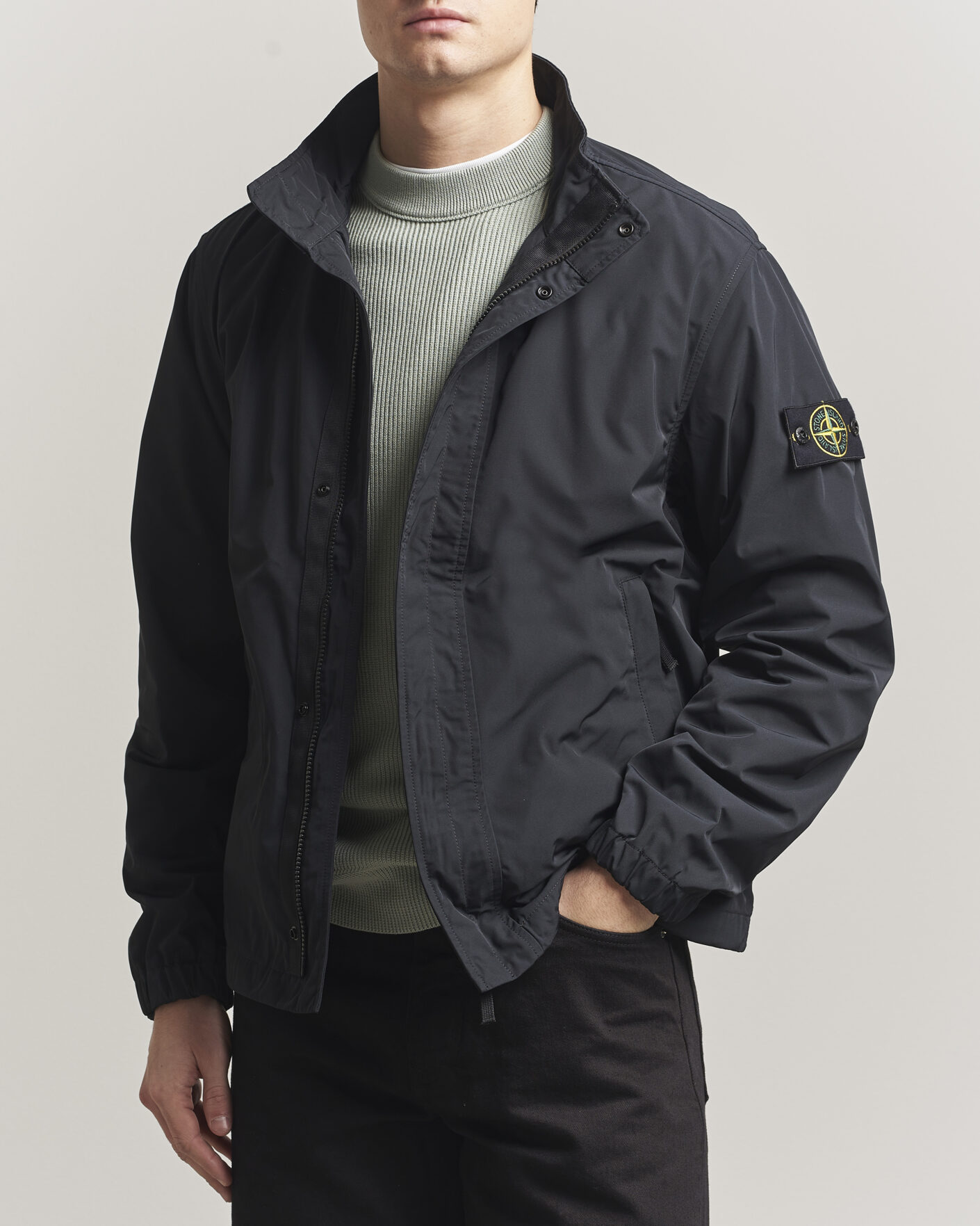 Herre | Jakker | Stone Island | Micro Twill Stand Collar Jacket Black