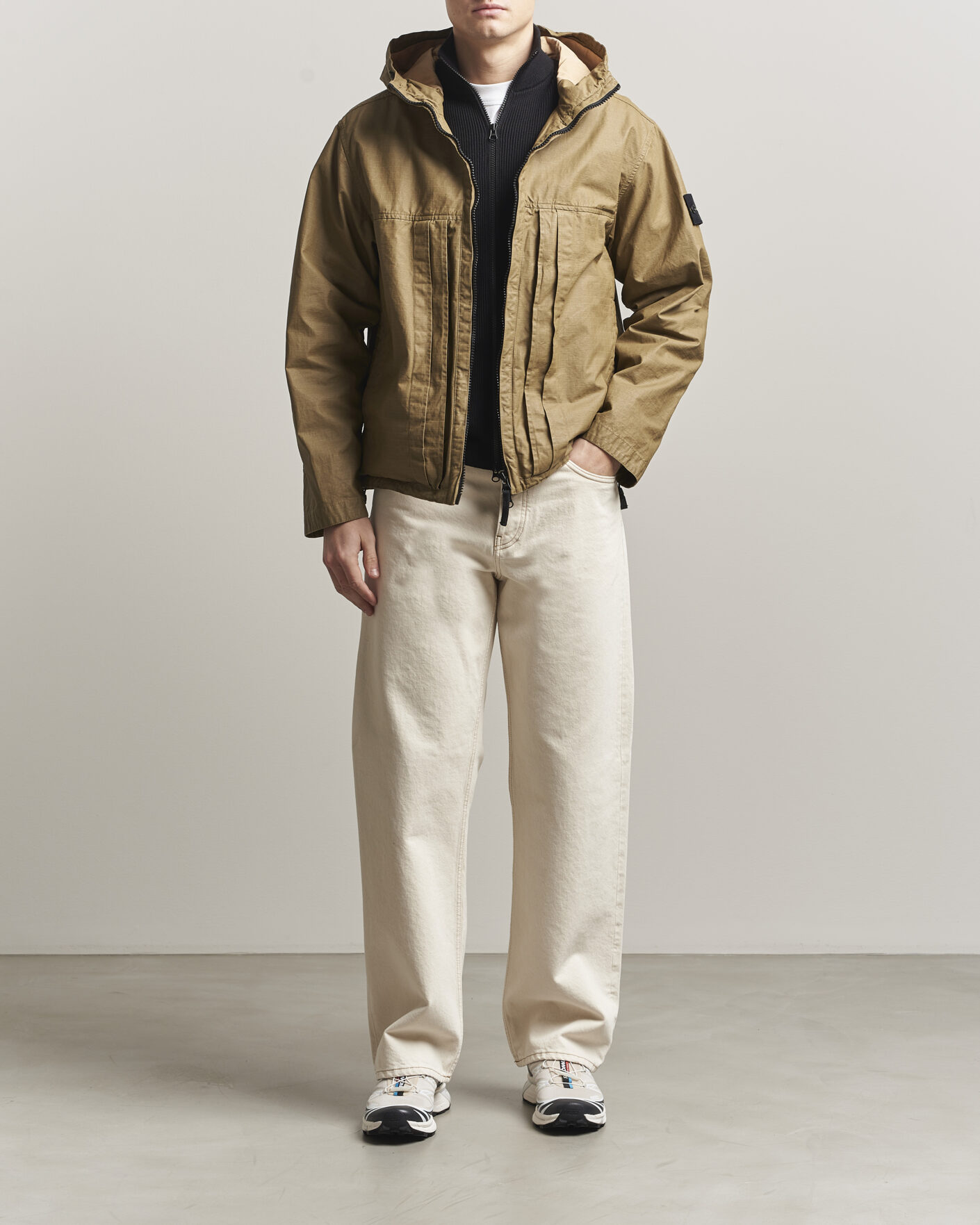 Herre | Jakker | Stone Island | Double Coated Cotton Ripstop Jacket Military Green