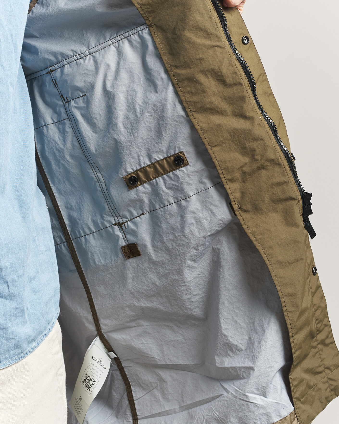 Herre | Jakker | Stone Island | Membrana 3L Hooded Parka Military Green
