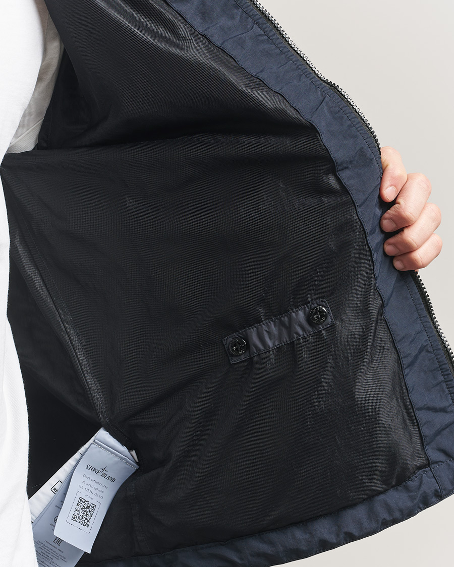 Herre | Jakker | Stone Island | Crinkle Reps Padded Hood Jacket Navy