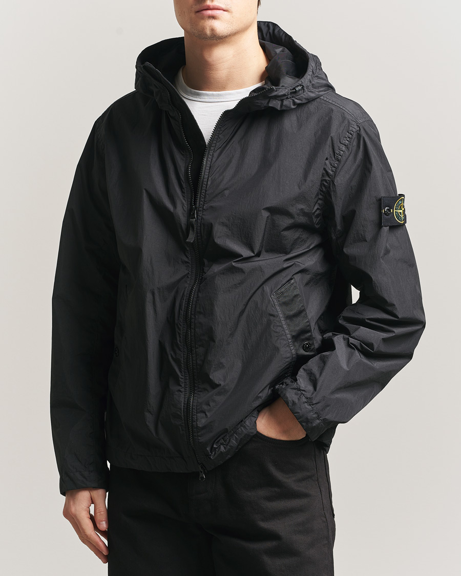 Herre | Jakker | Stone Island | Crinkle Reps Padded Hood Jacket Black