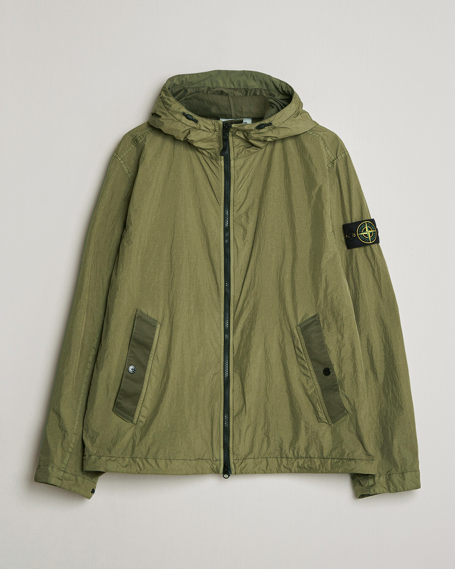 Herre | Jakker | Stone Island | Crinkle Reps Padded Hood Jacket Military Green