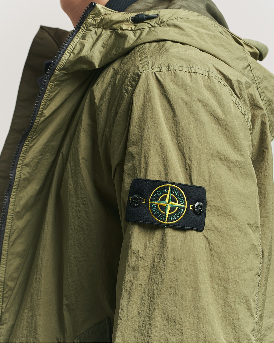 Herre | Jakker | Stone Island | Crinkle Reps Padded Hood Jacket Military Green