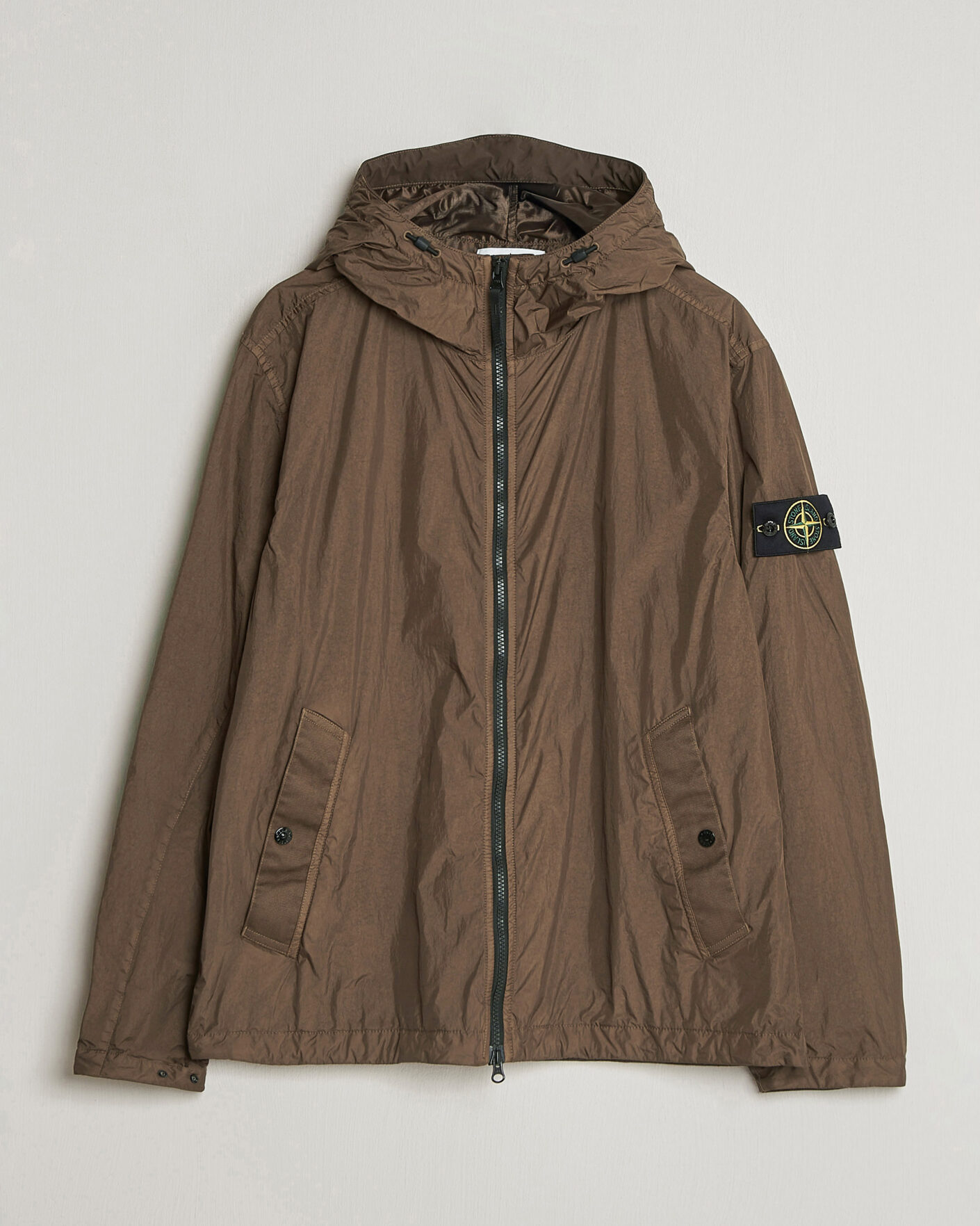 Herre | Jakker | Stone Island | Crinkle Reps Padded Hood Jacket Umber
