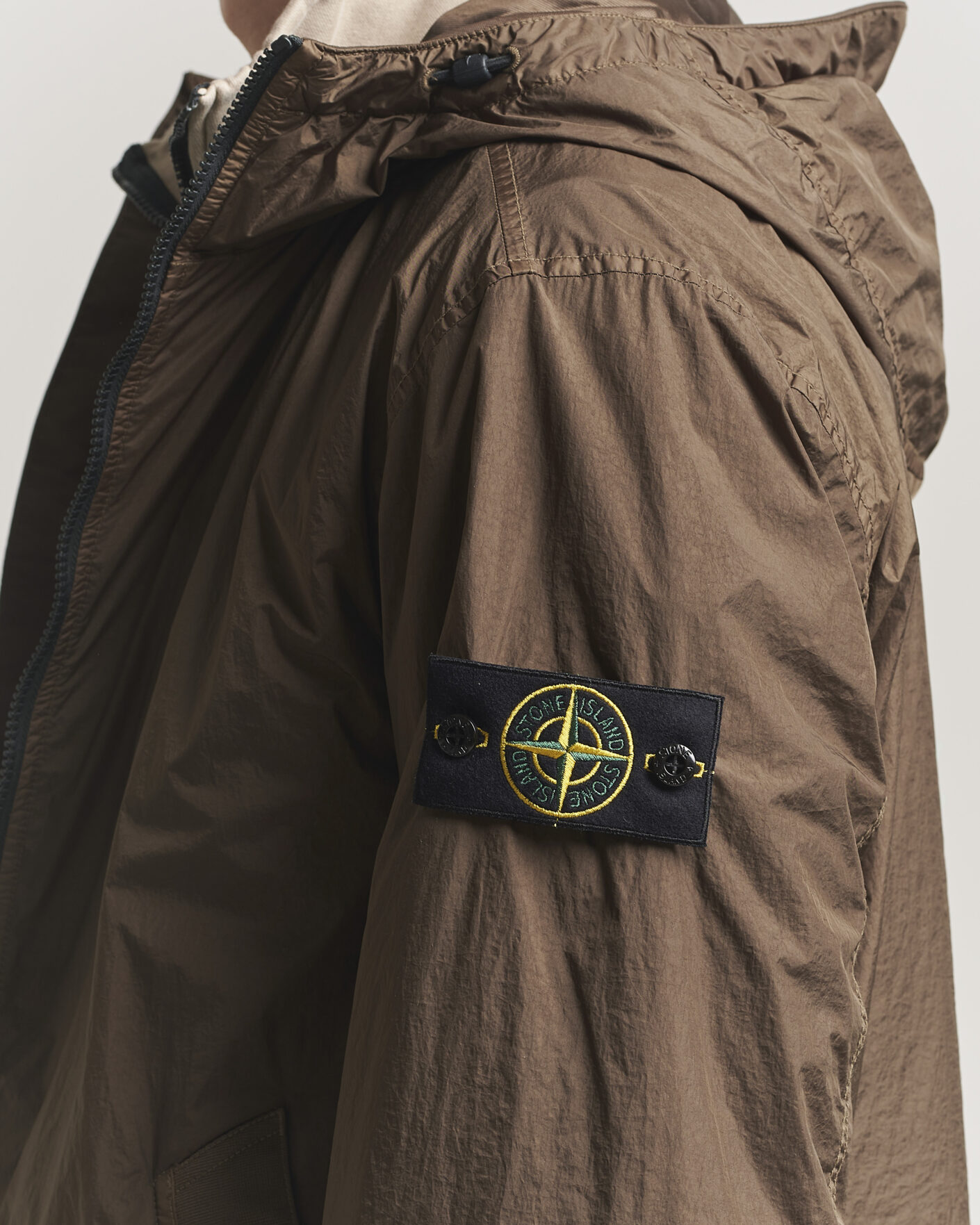 Herre | Jakker | Stone Island | Crinkle Reps Padded Hood Jacket Umber