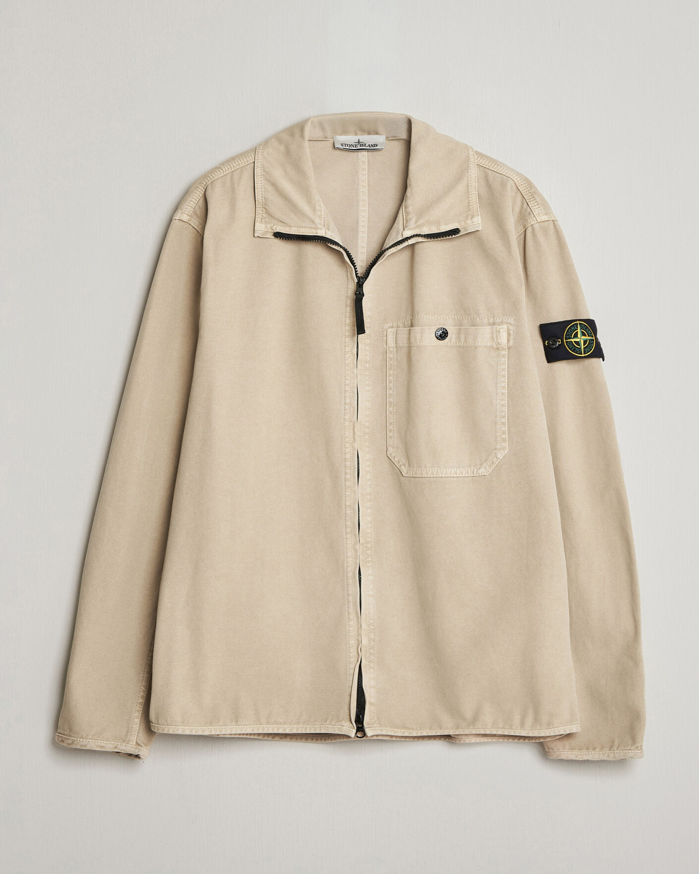 Herre | Jakker | Stone Island | Organic Panama Cotton Shirt Jacket Desert