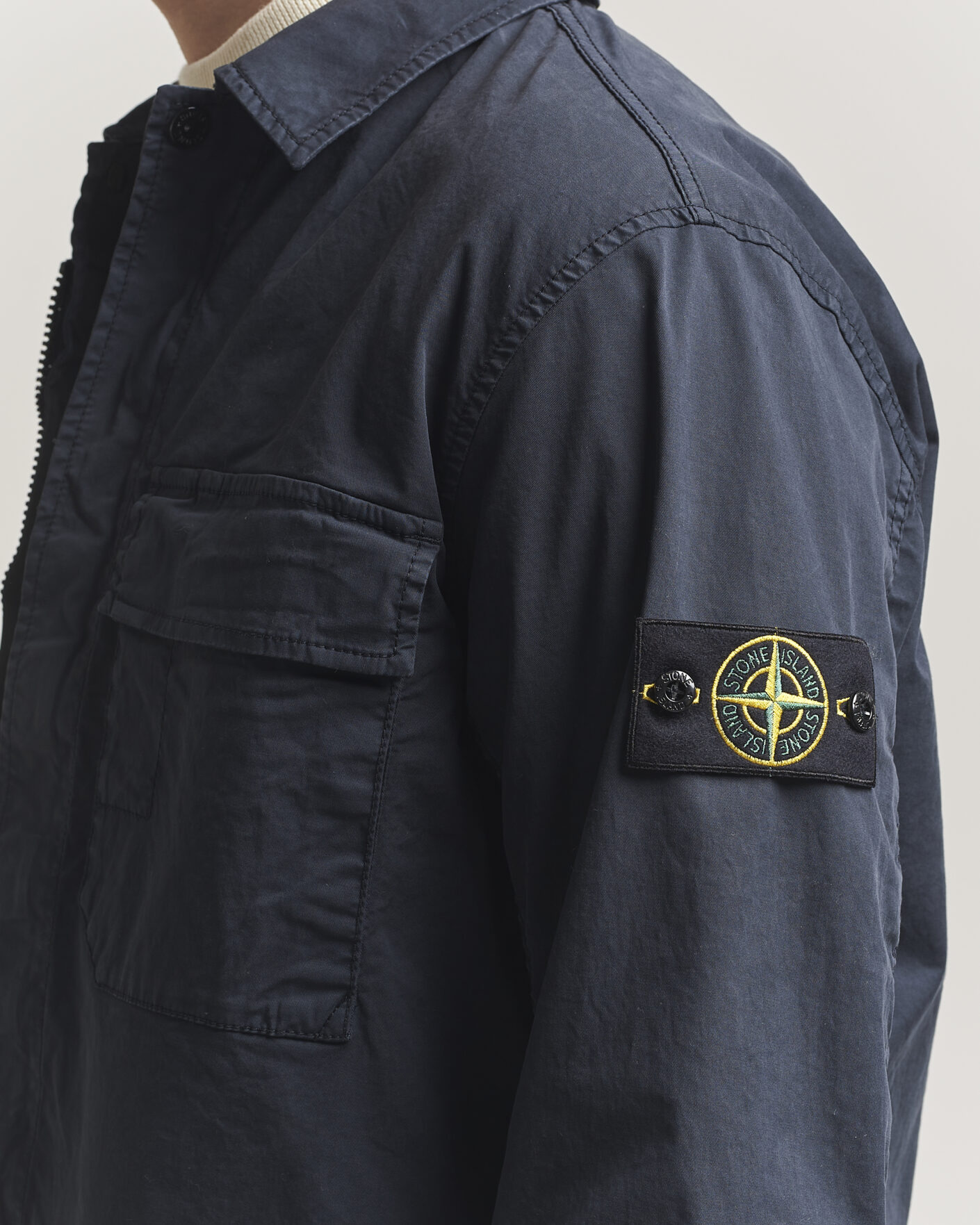 Herre | Jakker | Stone Island | Organic Cotton Twill Overshirt Navy