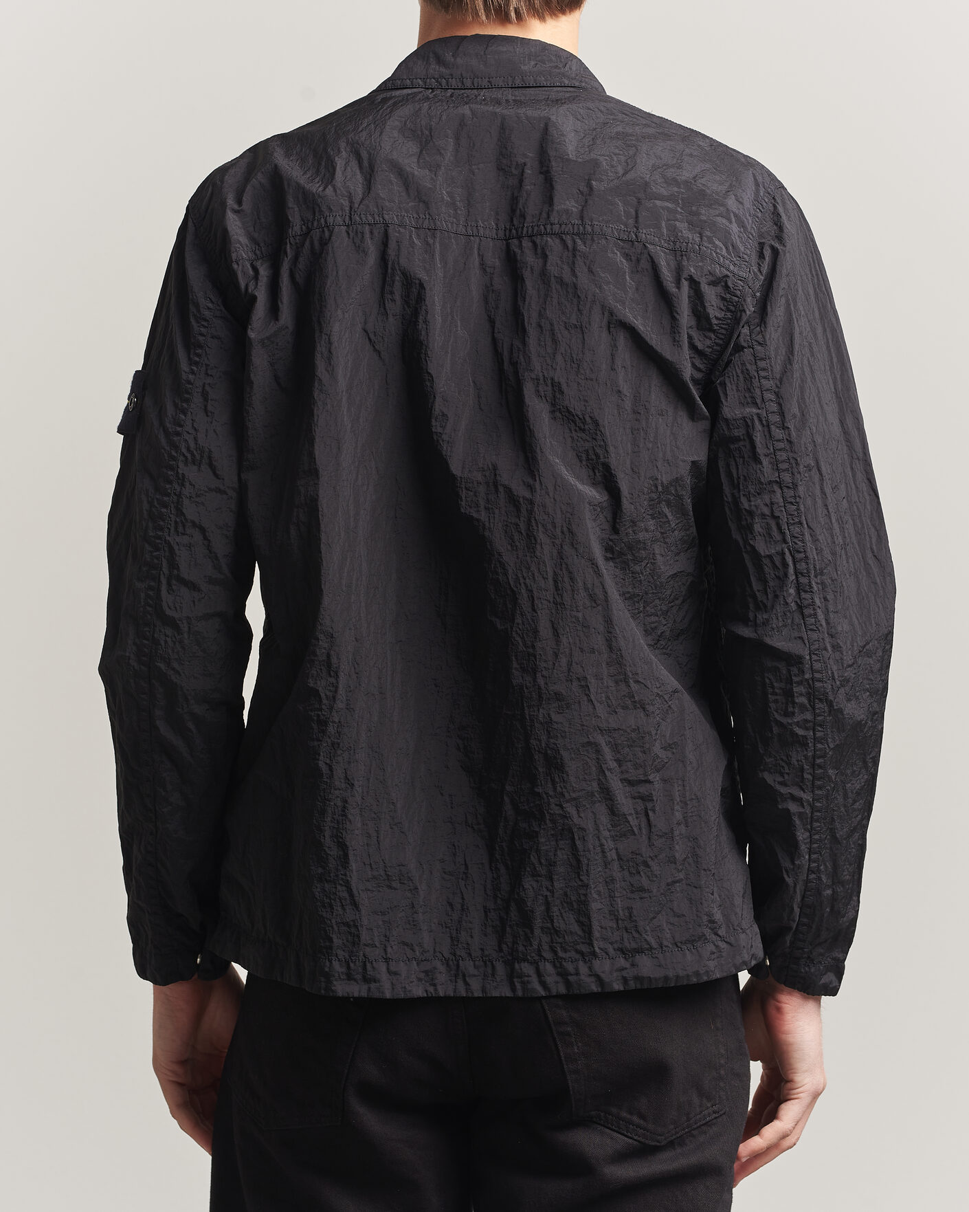 Herre | Skjorter | Stone Island | Nylon Metal Zip Overshirt Black