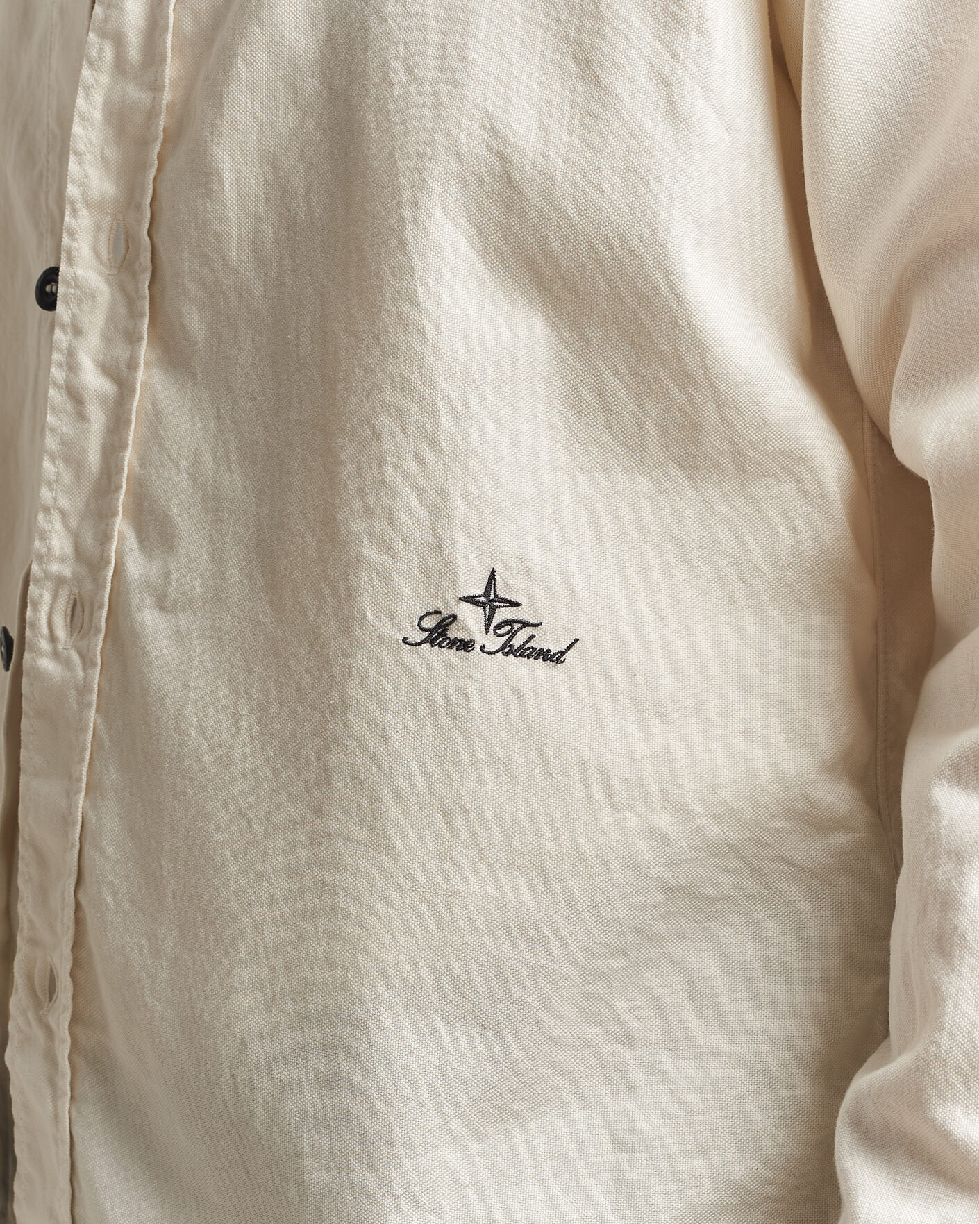 Herre | Skjorter | Stone Island | Organic Cotton Oxford Shirt Ivory