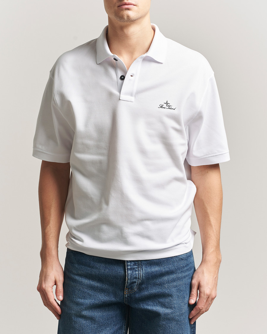 Herre | Pikéer | Stone Island | Organic Cotton Pique White