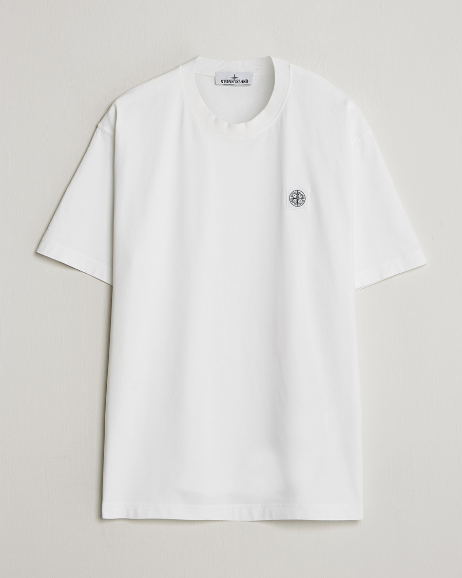 Herre | T-Shirts | Stone Island | Combed Organic Cotton T-Shirt White