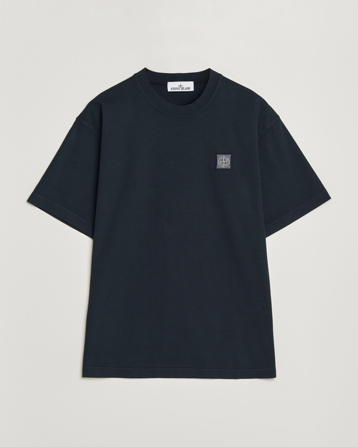 Herre | T-Shirts | Stone Island | Combed Organic Cotton T-Shirt Navy