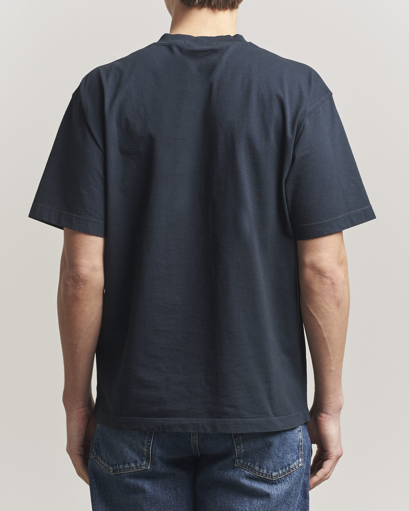 Herre | T-Shirts | Stone Island | Combed Organic Cotton T-Shirt Navy