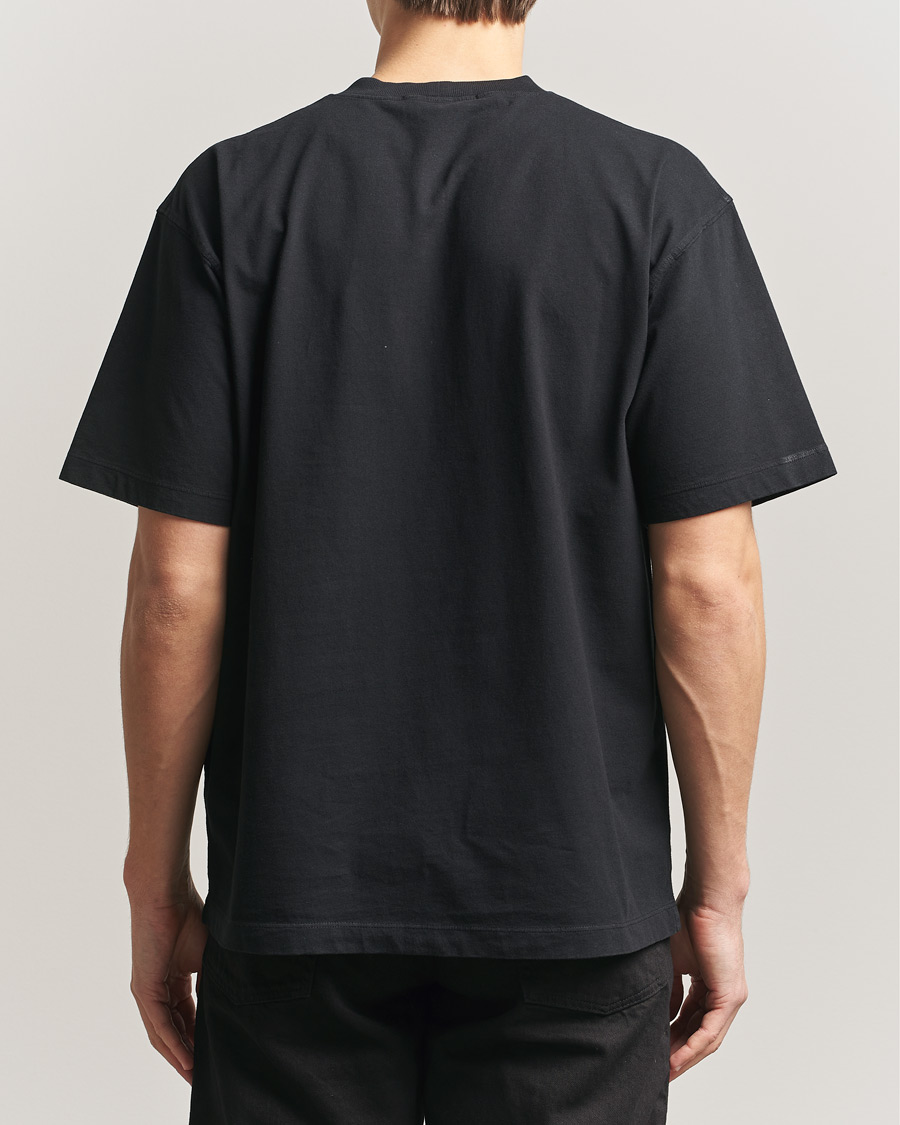 Herre | T-Shirts | Stone Island | Combed Organic Cotton T-Shirt Black