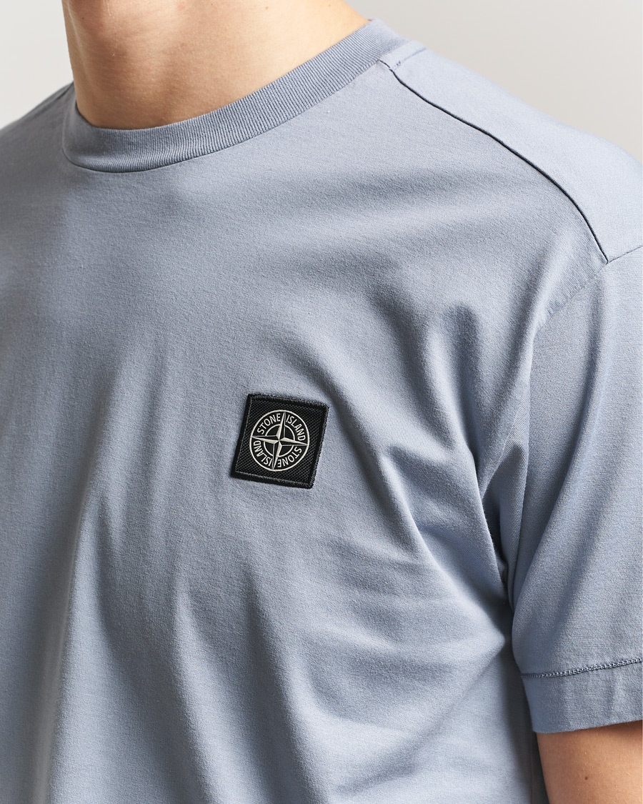 Herre | T-Shirts | Stone Island | Garment Dyed Cotton Jersey T-Shirt Dark Blue