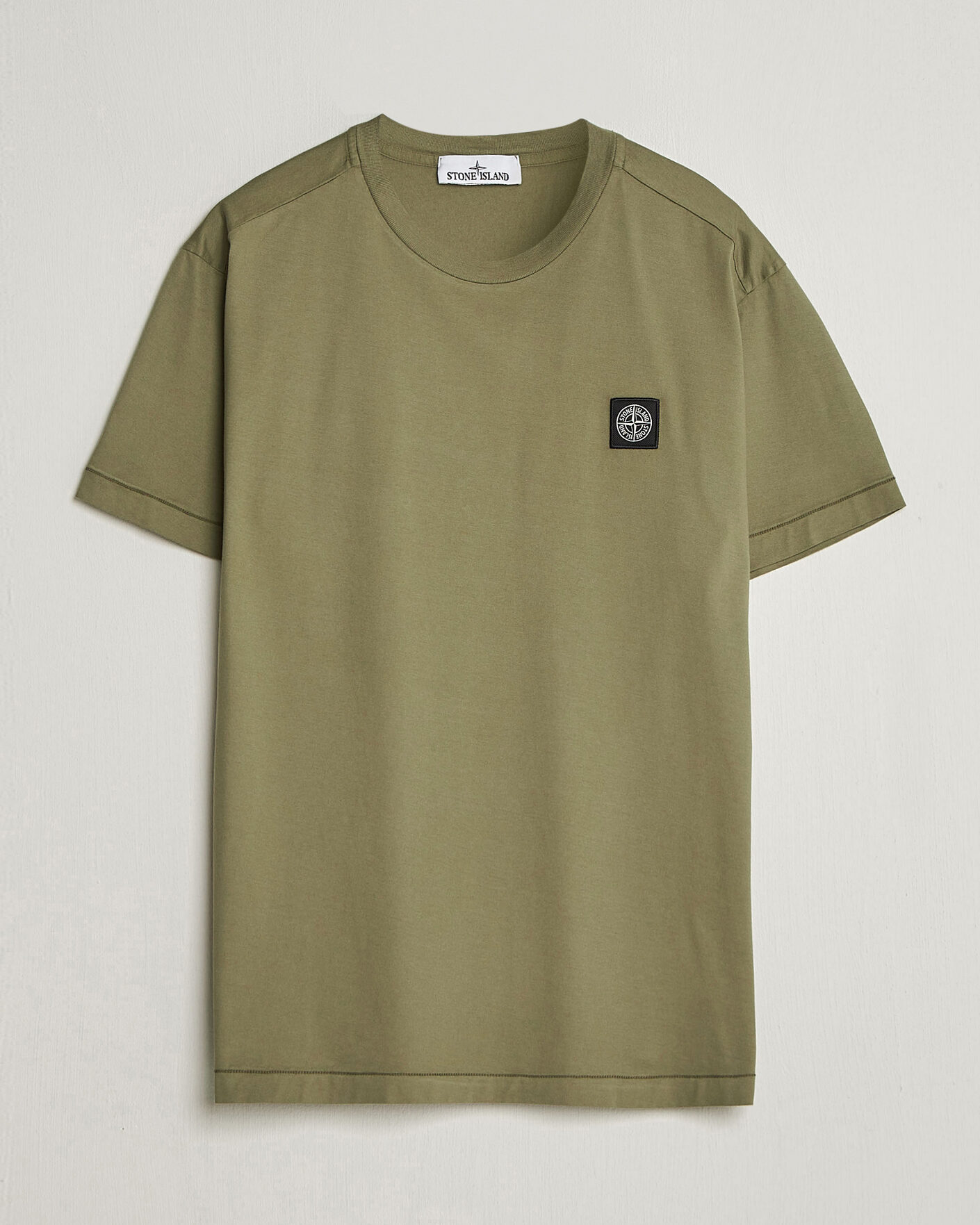 Herre | T-Shirts | Stone Island | Garment Dyed Cotton Jersey T-Shirt Military Green