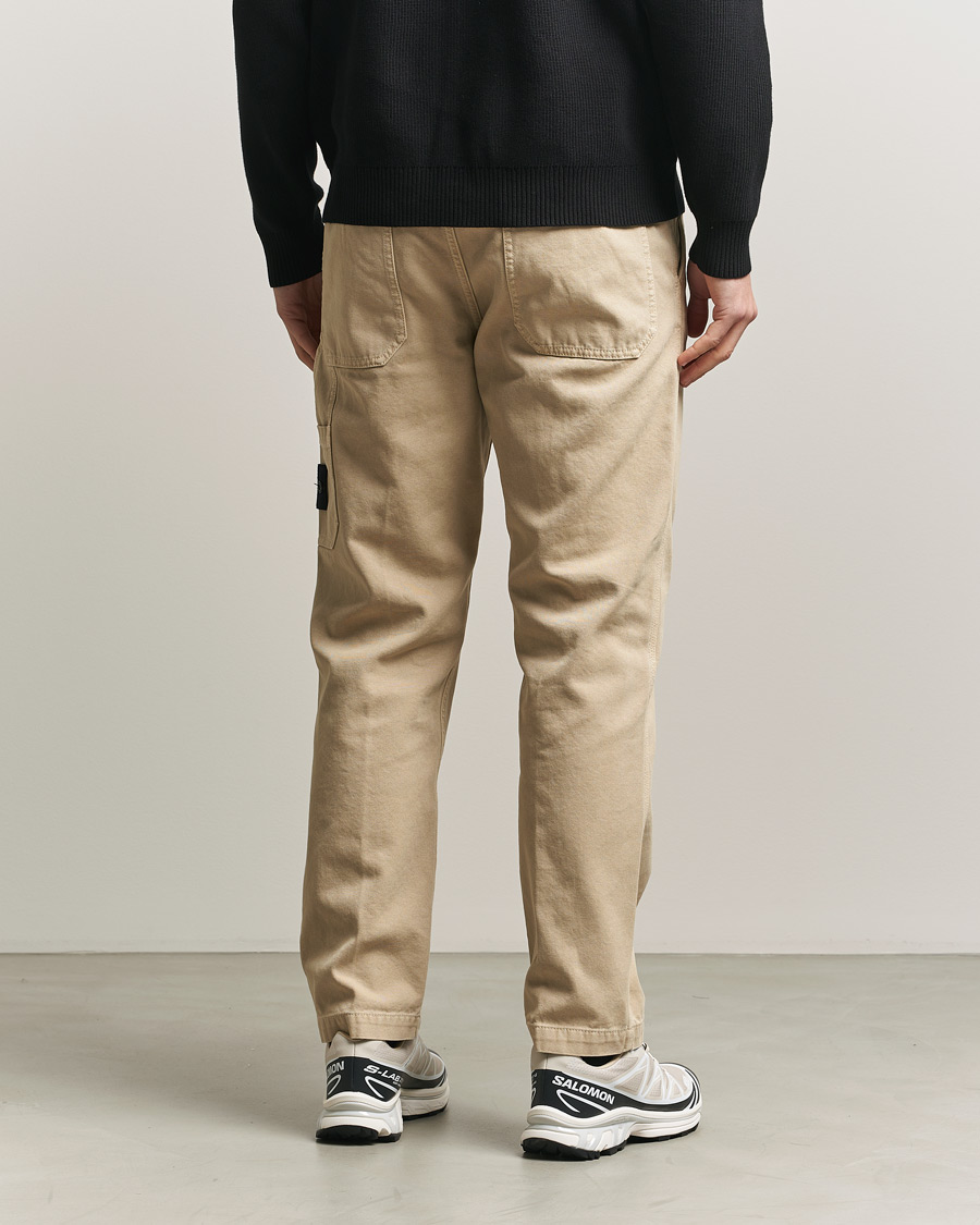 Herre | Bukser | Stone Island | Organic Panama Cotton Trousers Desert
