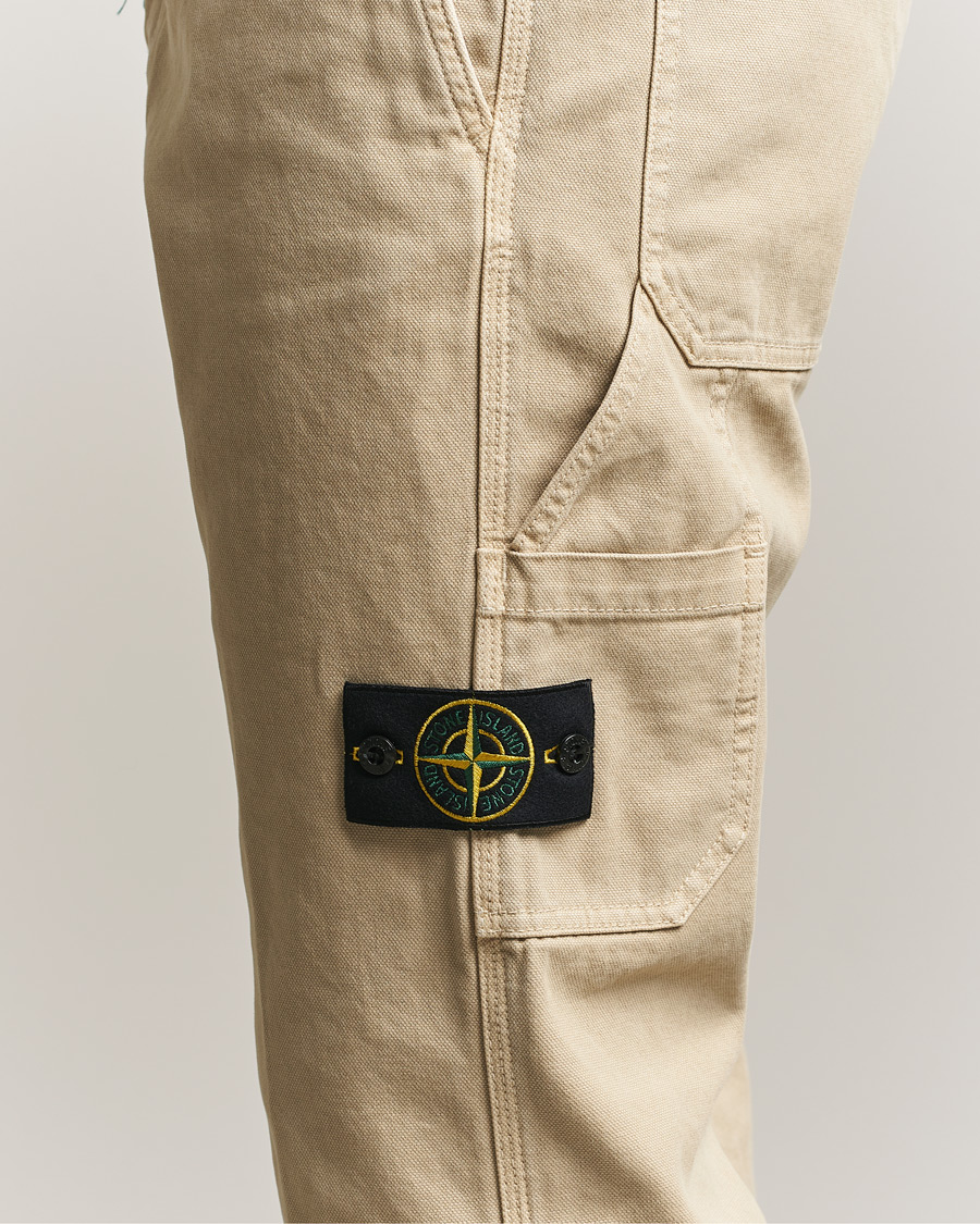 Herre | Bukser | Stone Island | Organic Panama Cotton Trousers Desert