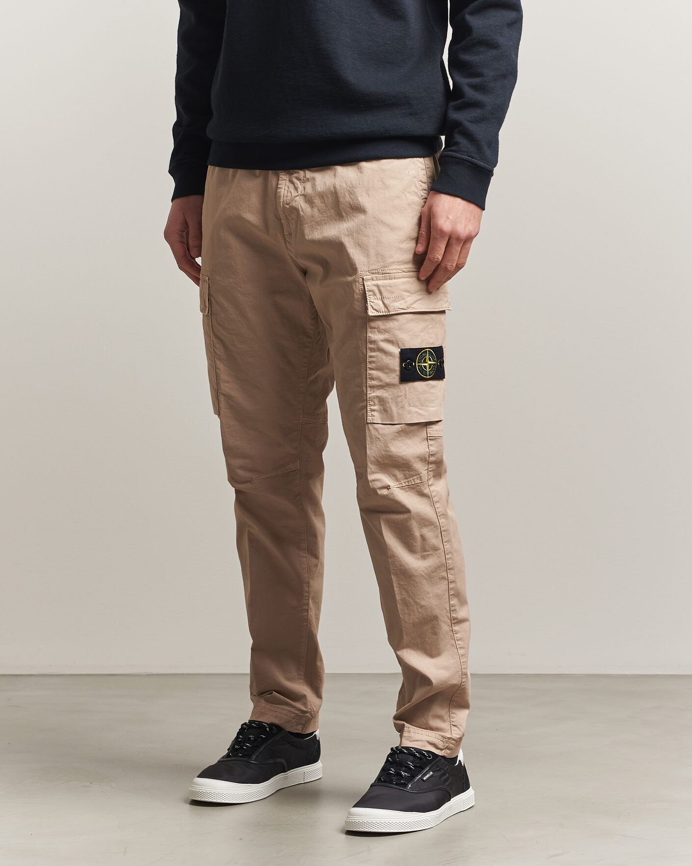 Herre | Bukser | Stone Island | Stretch Cotton Twill Cargo Trousers Desert
