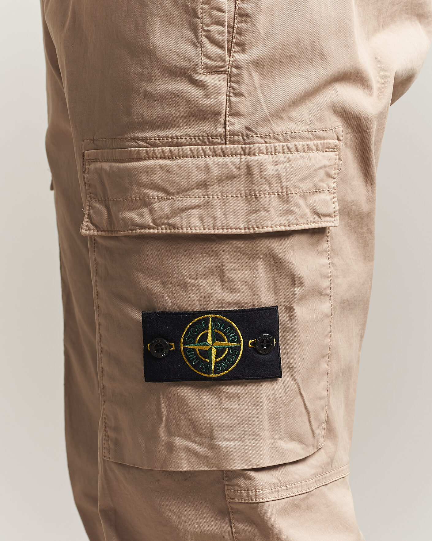 Herre | Bukser | Stone Island | Stretch Cotton Twill Cargo Trousers Desert