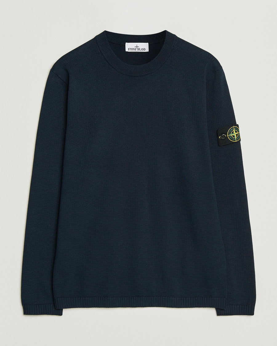 Herre | Gensere | Stone Island | Micro Stitch Soft Organic Cotton Crewneck Navy