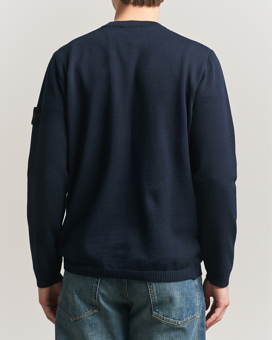 Herre | Gensere | Stone Island | Micro Stitch Soft Organic Cotton Crewneck Navy