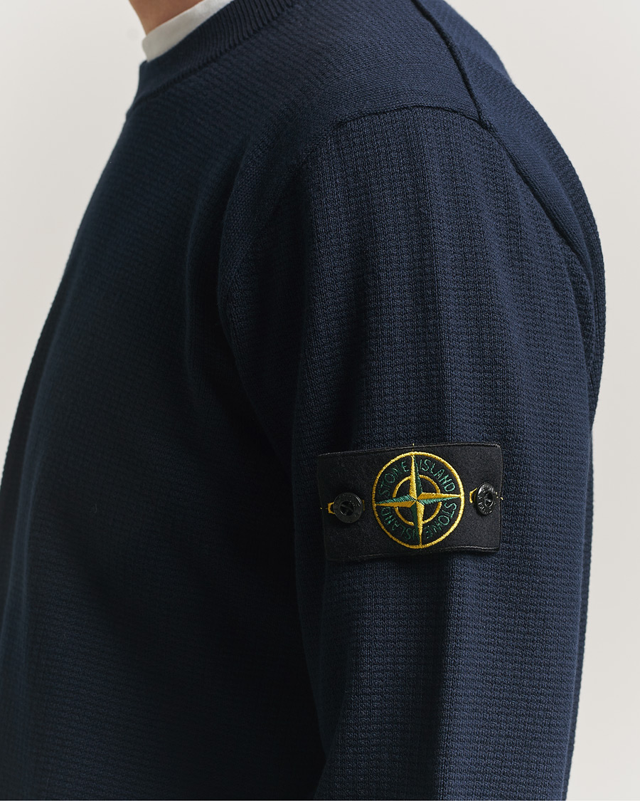 Herre | Gensere | Stone Island | Micro Stitch Soft Organic Cotton Crewneck Navy