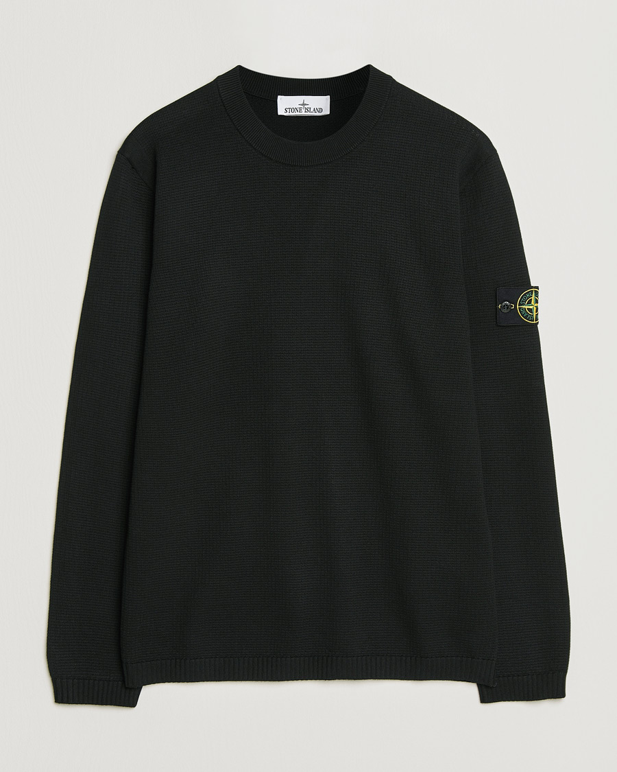 Herre | Gensere | Stone Island | Micro Stitch Soft Organic Cotton Crewneck Black