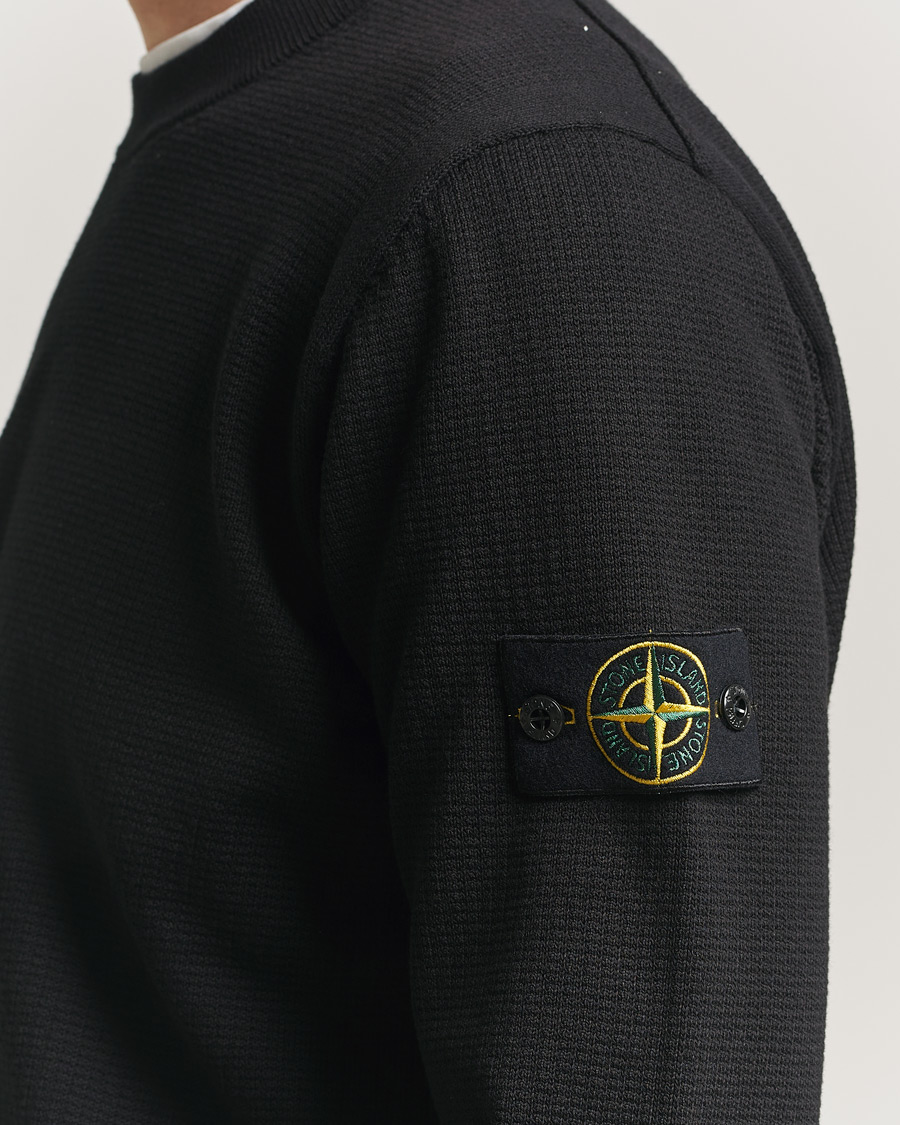 Herre | Gensere | Stone Island | Micro Stitch Soft Organic Cotton Crewneck Black