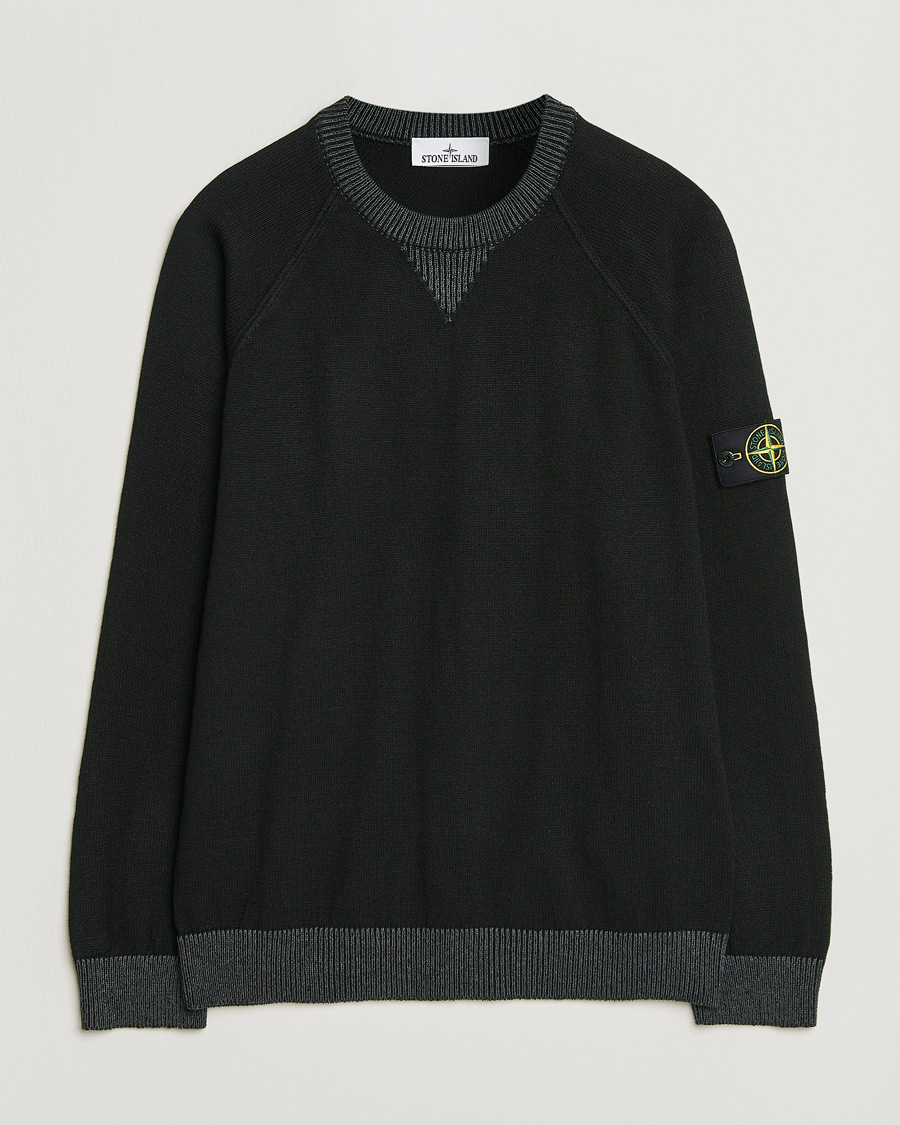 Herre | Gensere | Stone Island | Raw Hand Organic Cotton Raglan Crewneck Black