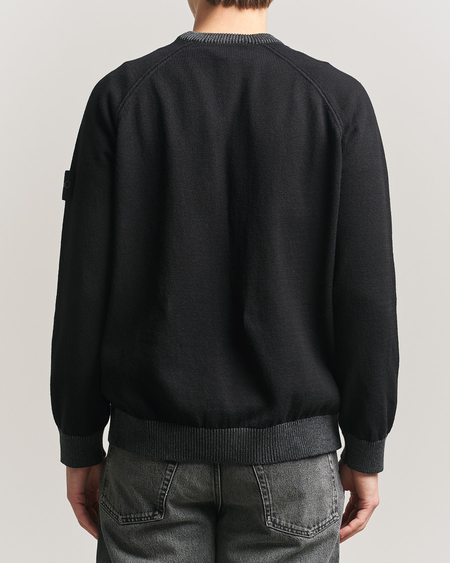 Herre | Gensere | Stone Island | Raw Hand Organic Cotton Raglan Crewneck Black