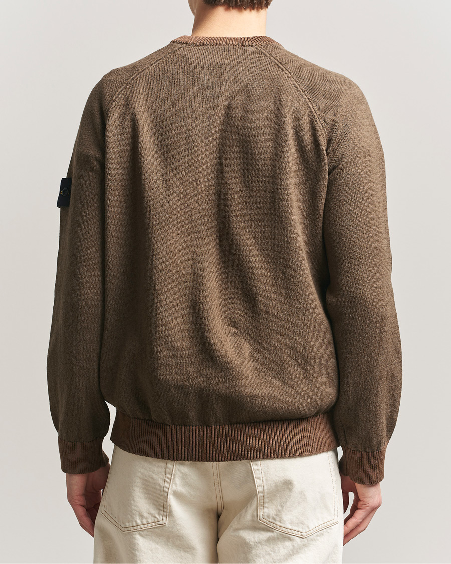 Herre | Gensere | Stone Island | Raw Hand Organic Cotton Raglan Crewneck Umber