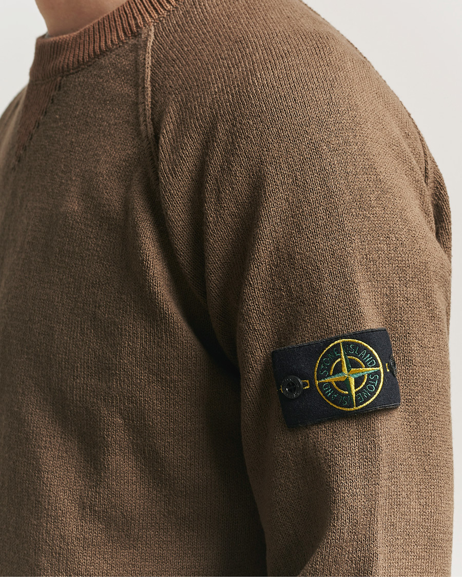 Herre | Gensere | Stone Island | Raw Hand Organic Cotton Raglan Crewneck Umber