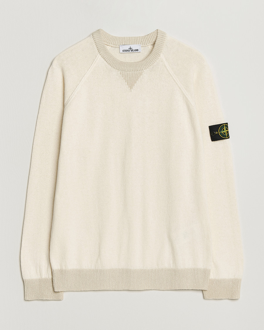 Herre | Gensere | Stone Island | Raw Hand Organic Cotton Raglan Crewneck Ivory