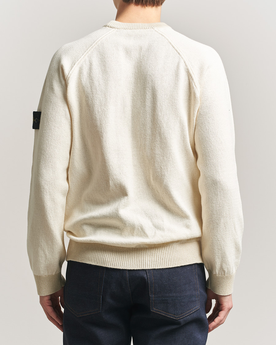 Herre | Gensere | Stone Island | Raw Hand Organic Cotton Raglan Crewneck Ivory