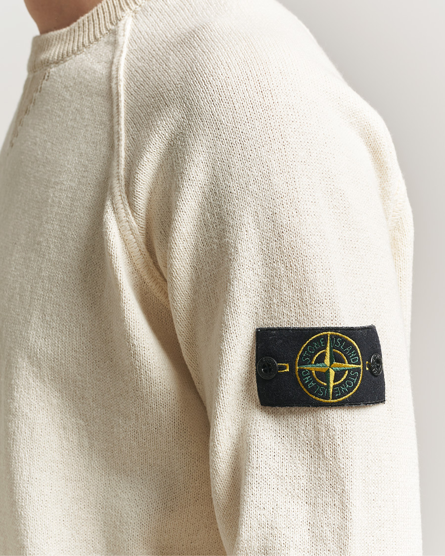 Herre | Gensere | Stone Island | Raw Hand Organic Cotton Raglan Crewneck Ivory