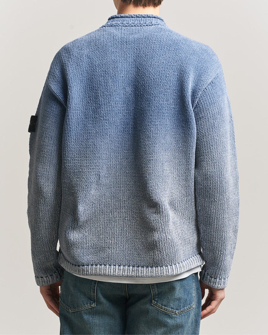 Herre | Gensere | Stone Island | Cotton Chenille Degrade Print Crewneck Dark Blue