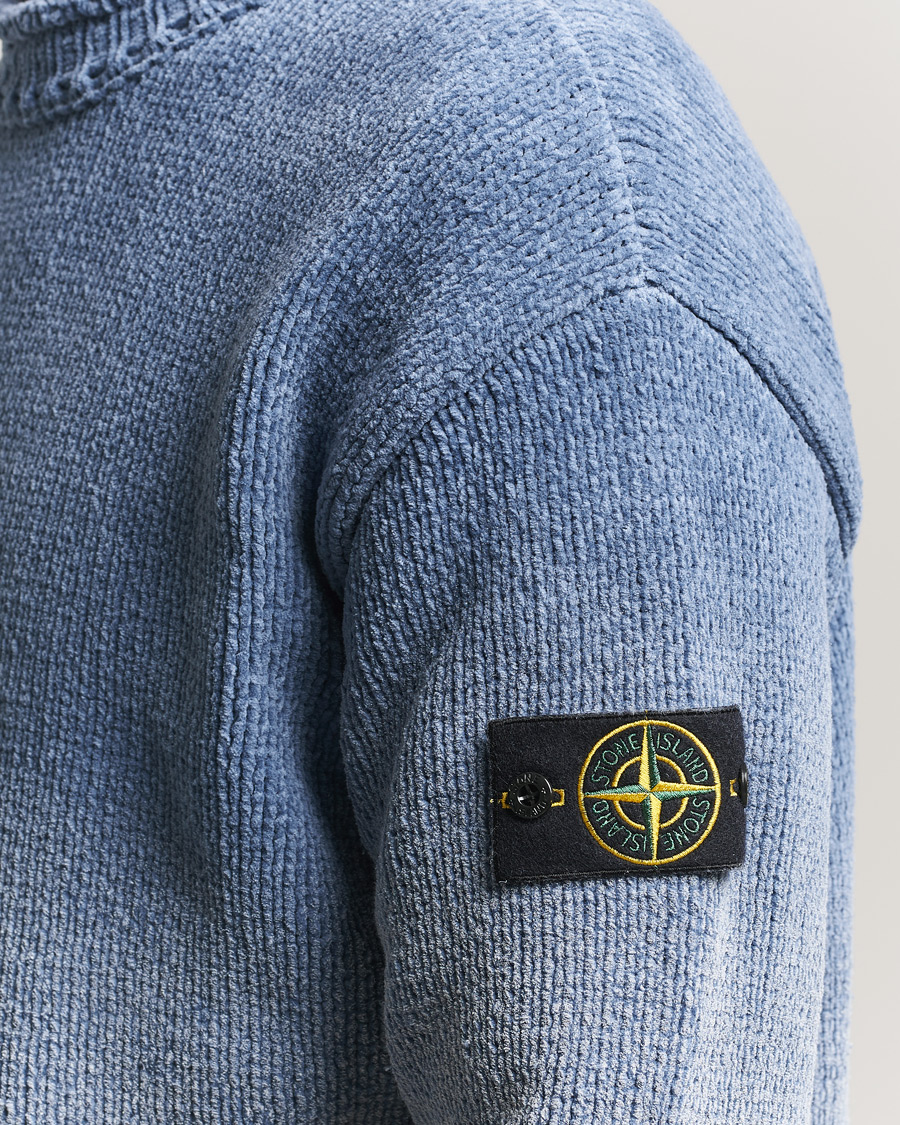 Herre | Gensere | Stone Island | Cotton Chenille Degrade Print Crewneck Dark Blue