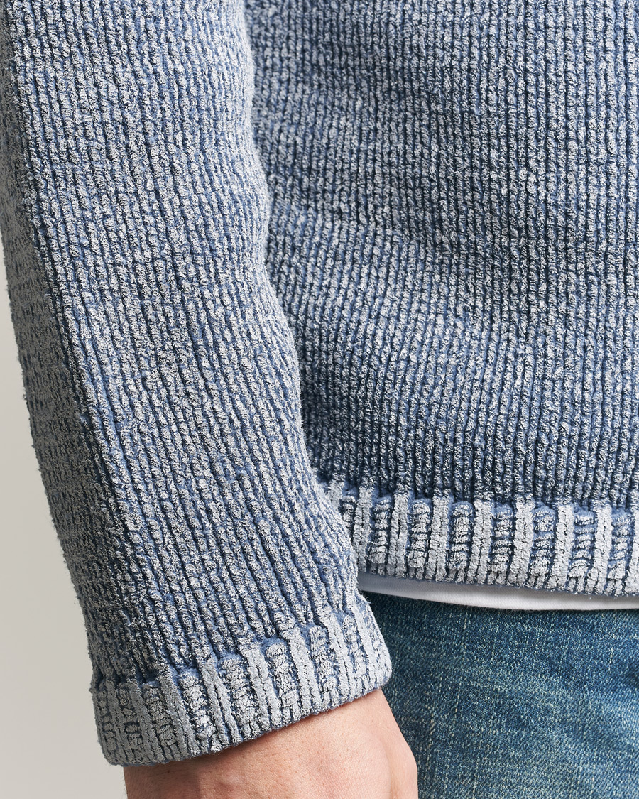 Herre | Gensere | Stone Island | Cotton Chenille Degrade Print Crewneck Dark Blue