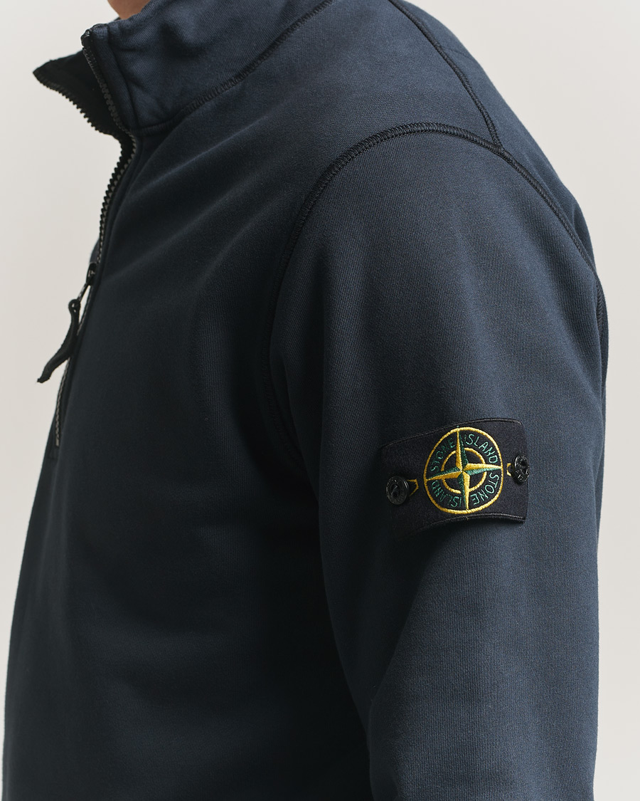 Herre | Gensere | Stone Island | Garment Dyed Fleece Half Zip Navy