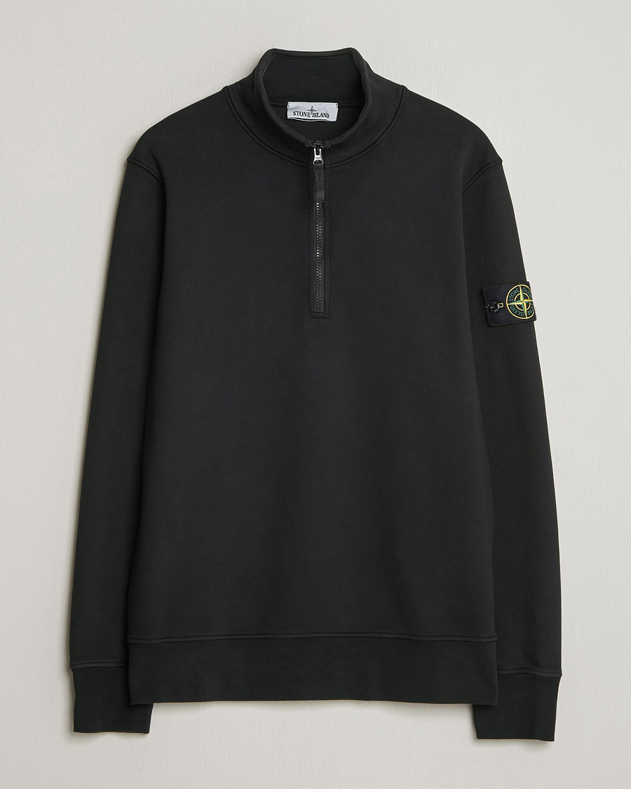 Herre | Gensere | Stone Island | Garment Dyed Fleece Half Zip Black