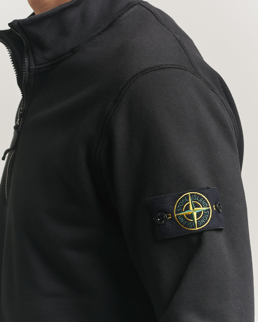 Herre | Gensere | Stone Island | Garment Dyed Fleece Half Zip Black