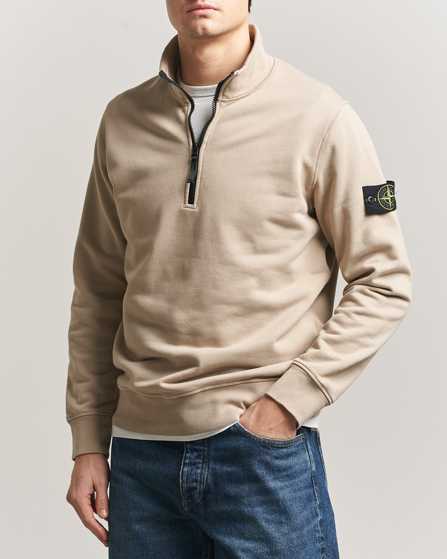 Herre | Gensere | Stone Island | Garment Dyed Fleece Half Zip Desert