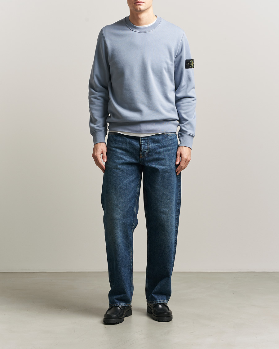 Herre | Gensere | Stone Island | Garment Dyed Fleece Sweatshirt Dark Blue