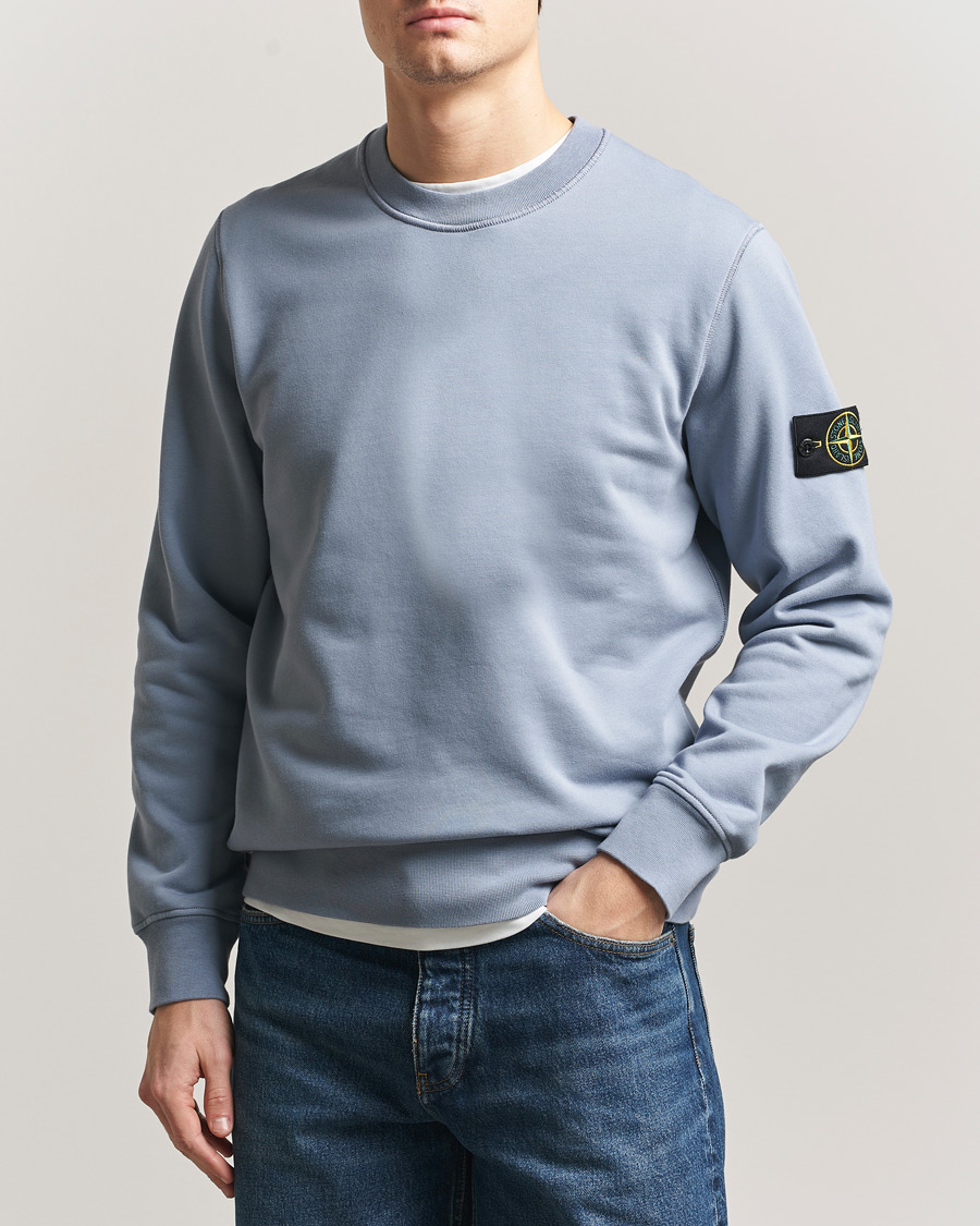 Herre | Gensere | Stone Island | Garment Dyed Fleece Sweatshirt Dark Blue