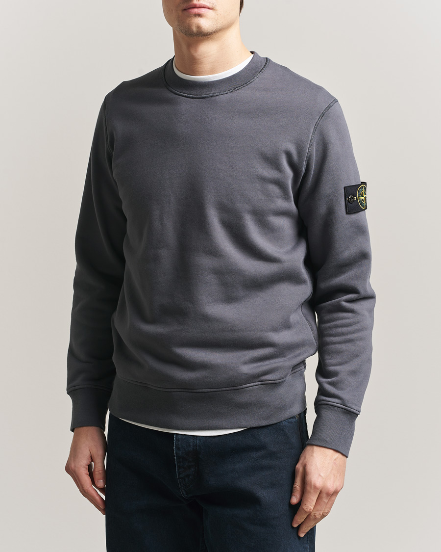 Herre | Gensere | Stone Island | Garment Dyed Fleece Sweatshirt Blue/Grey