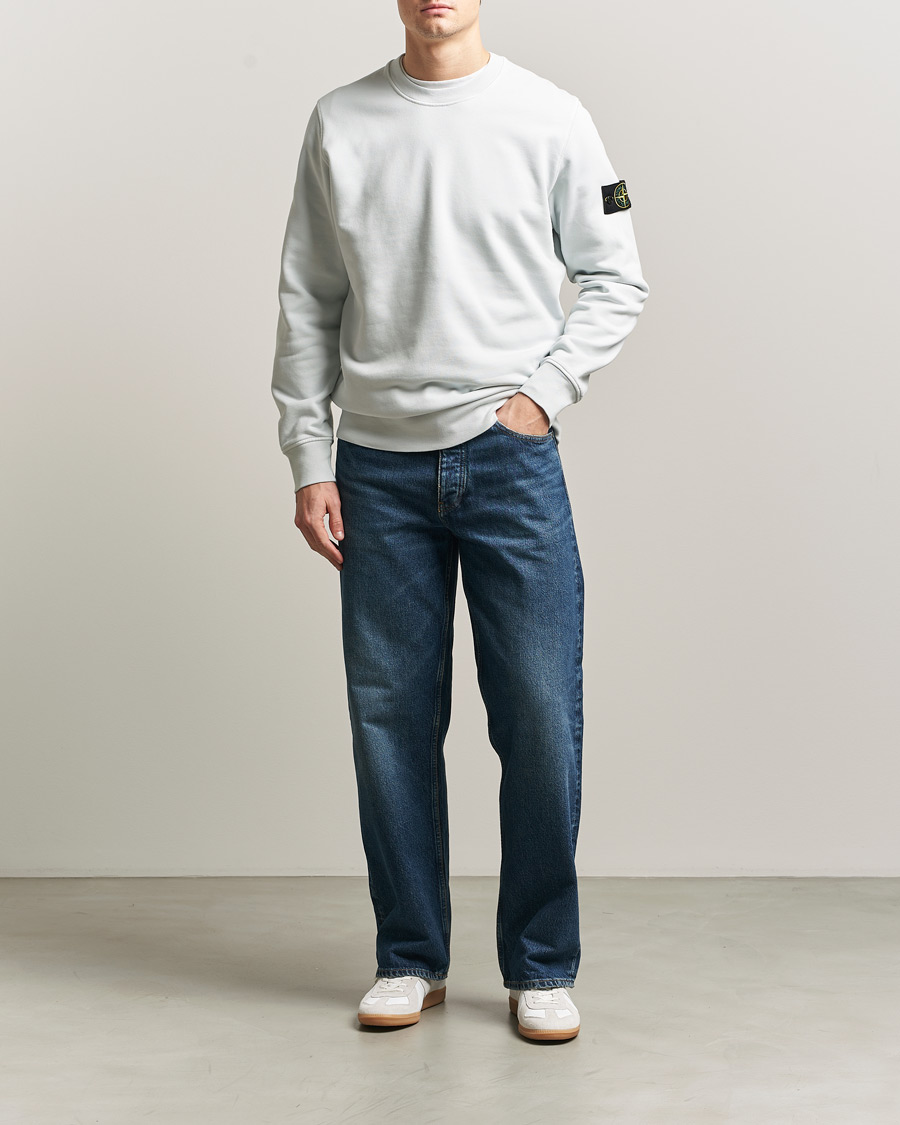 Herre | Gensere | Stone Island | Garment Dyed Fleece Sweatshirt Sky Blue